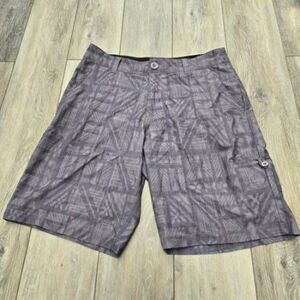 Crazy Shirts gray mens board surf shorts size 30 swim summer vacation versatile
